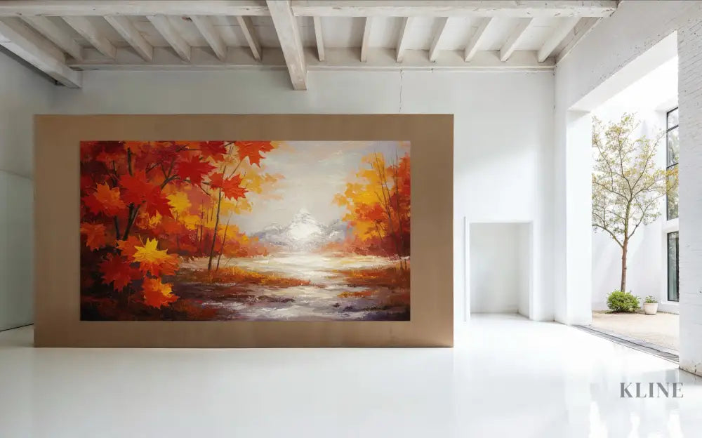 Winter’s Gilded Maple - Hand Painting