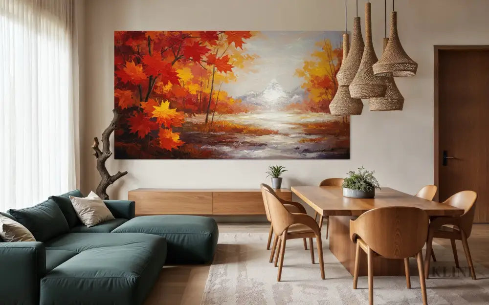 Winter’s Gilded Maple - Hand Painting