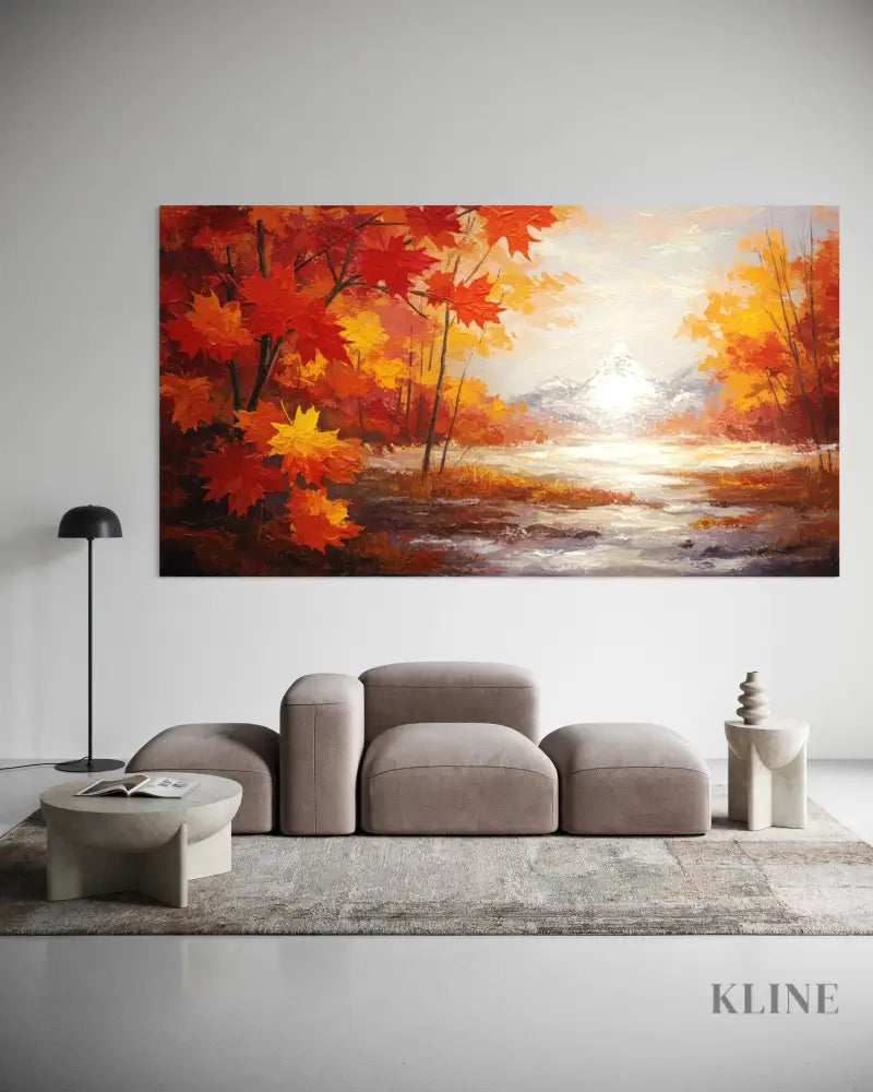 Winter’s Gilded Maple - Hand Painting