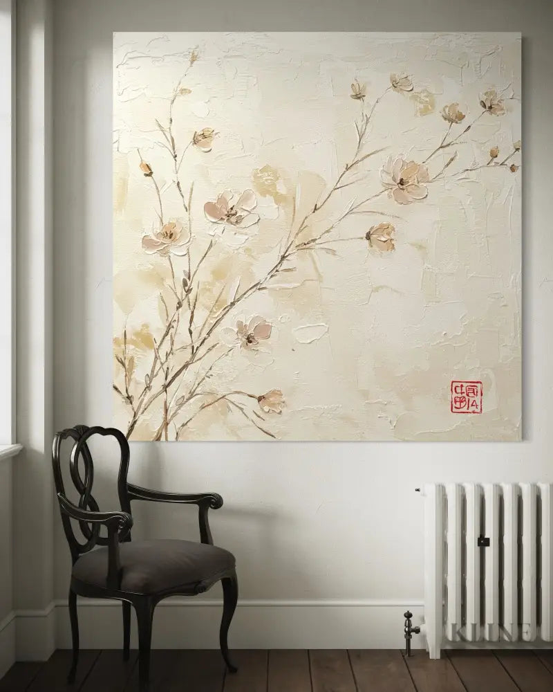 Zen Blossom Serenity - Hand Painting