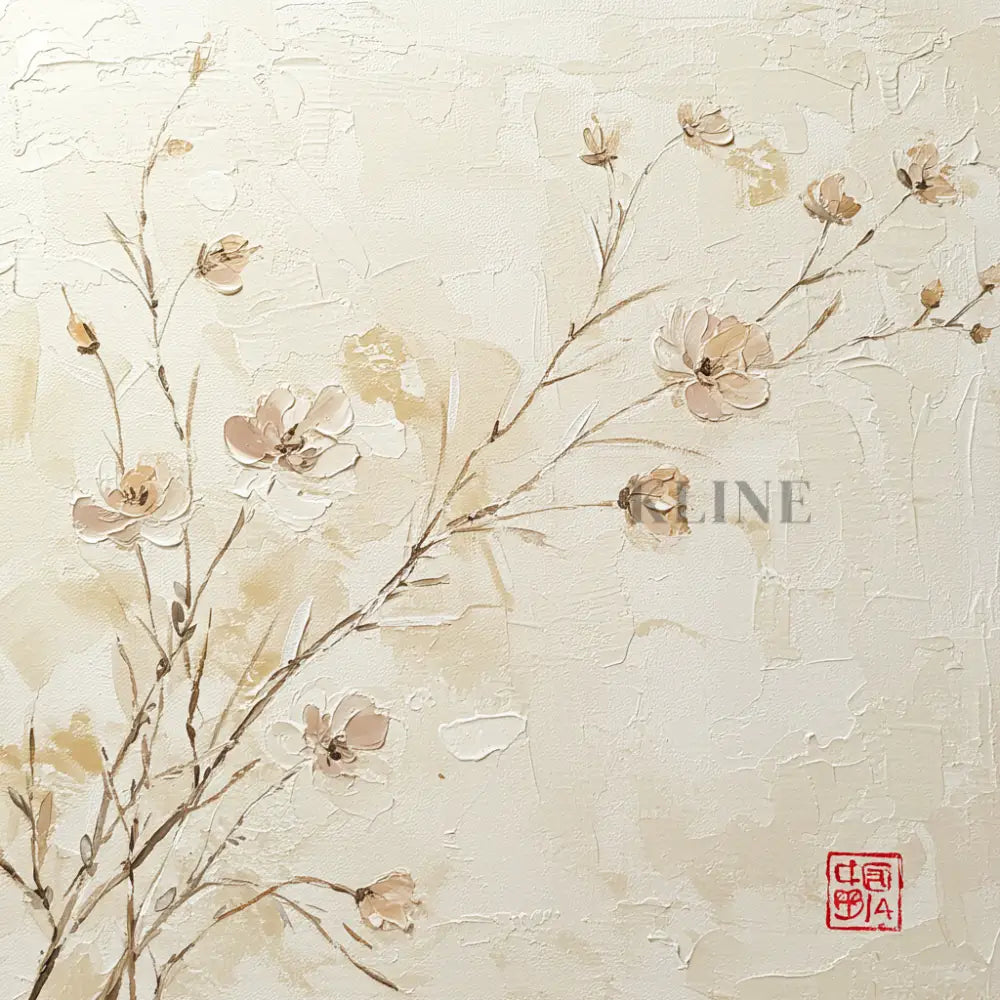 Zen Blossom Serenity - Hand Painting