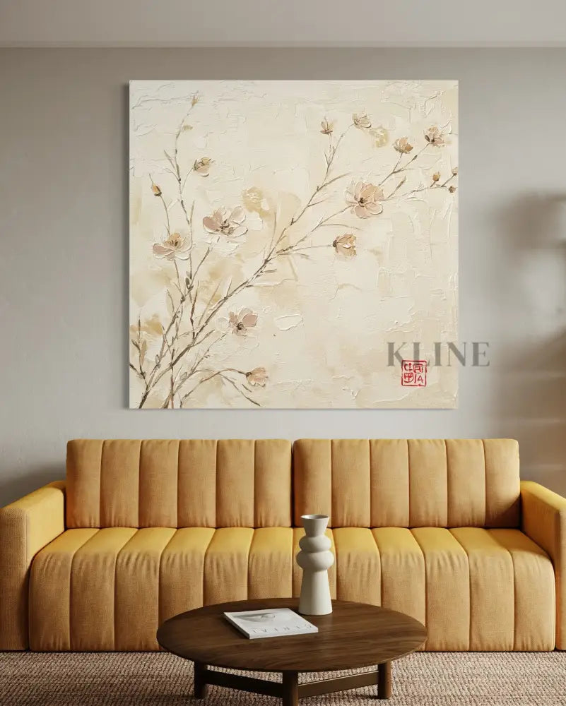 Zen Blossom Serenity - Hand Painting
