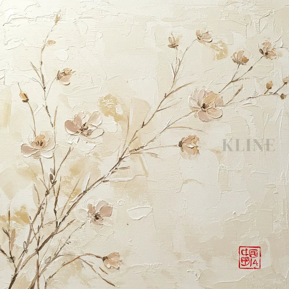 Zen Blossom Serenity - Hand Painting