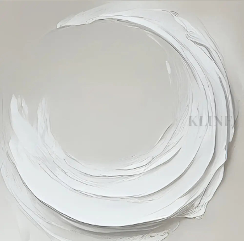 Hand-painted abstract wall art in white tones, enhancing interior spaces with elegance and vitality.