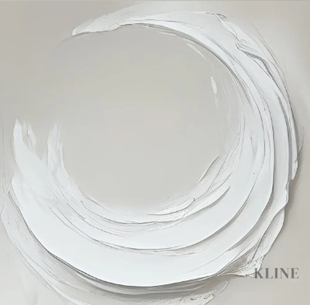 Hand-painted abstract wall art in white tones, enhancing interior spaces with elegance and vitality.