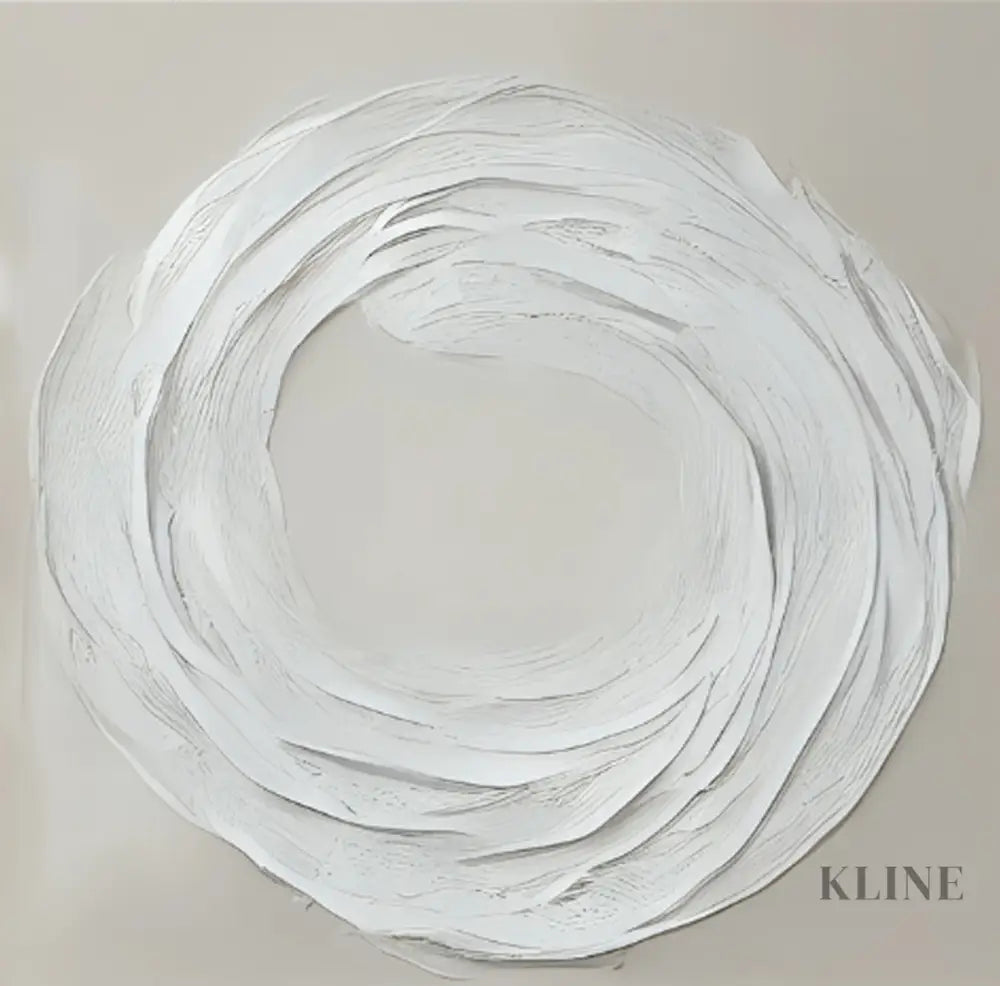 Zen Markings 3 artwork featuring textured white layers in a calming circular design, perfect for modern interiors.