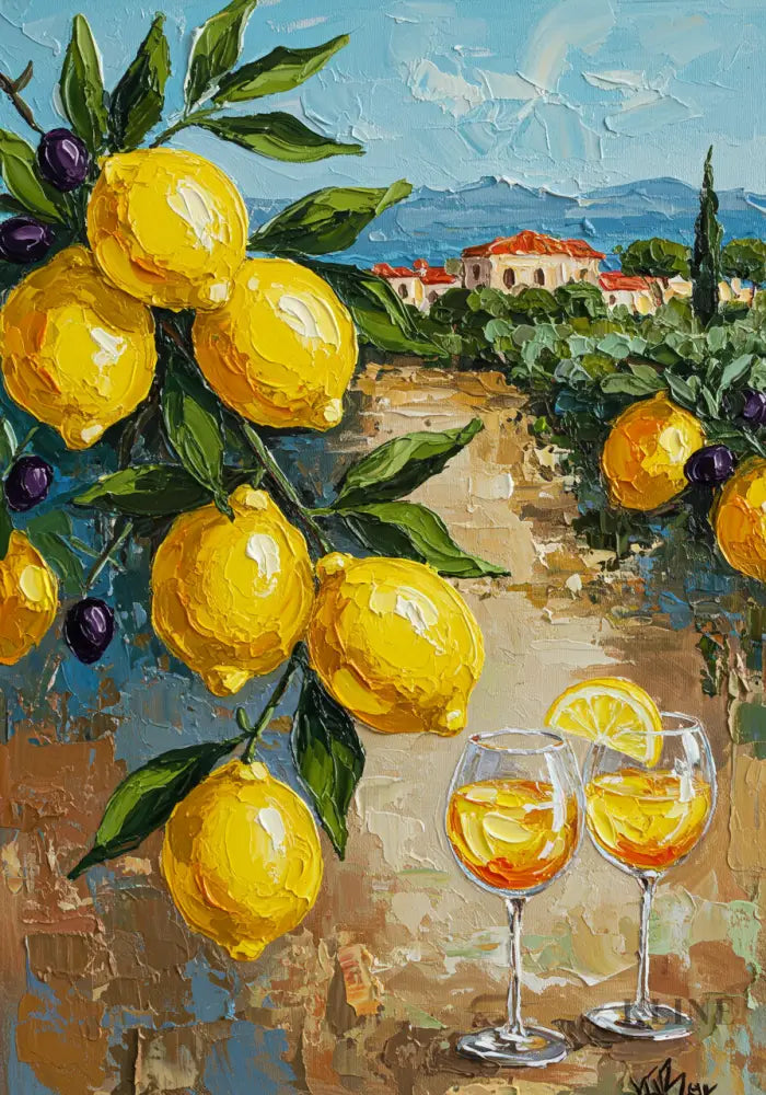 Zest of Aegean Light 1 - Hand Painting