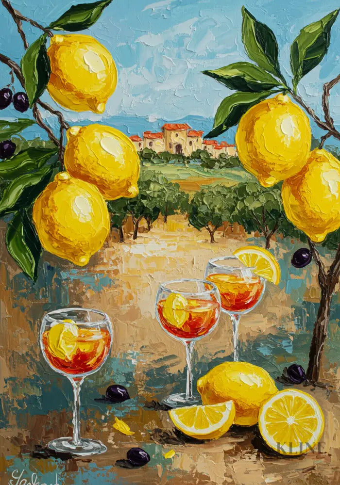 Zest of Aegean Light 2 - Hand Painting