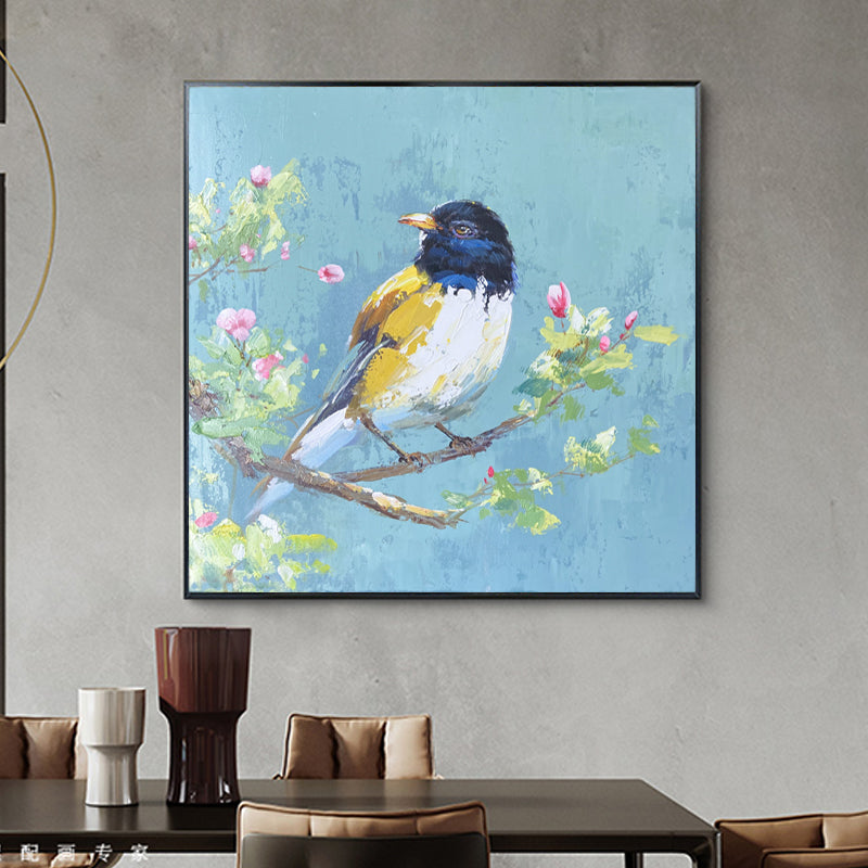 Handmade Oil Painting Bird - Kline Collective