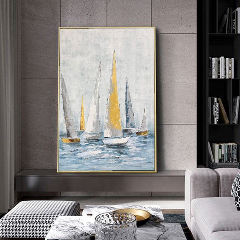 Regatta Seascape Oil Painting - Kline Collective