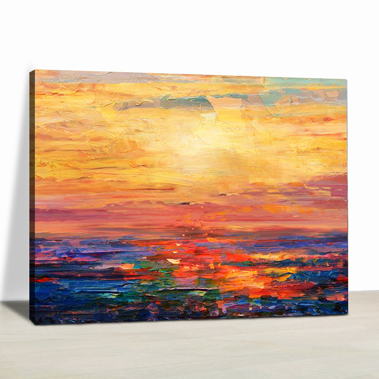 Sunset Handmade Oil Painting - Kline Collective