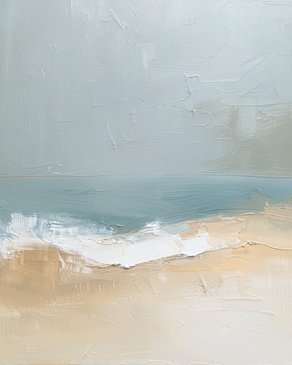 Blue Ocean Abstract Triptych - Hand Painting