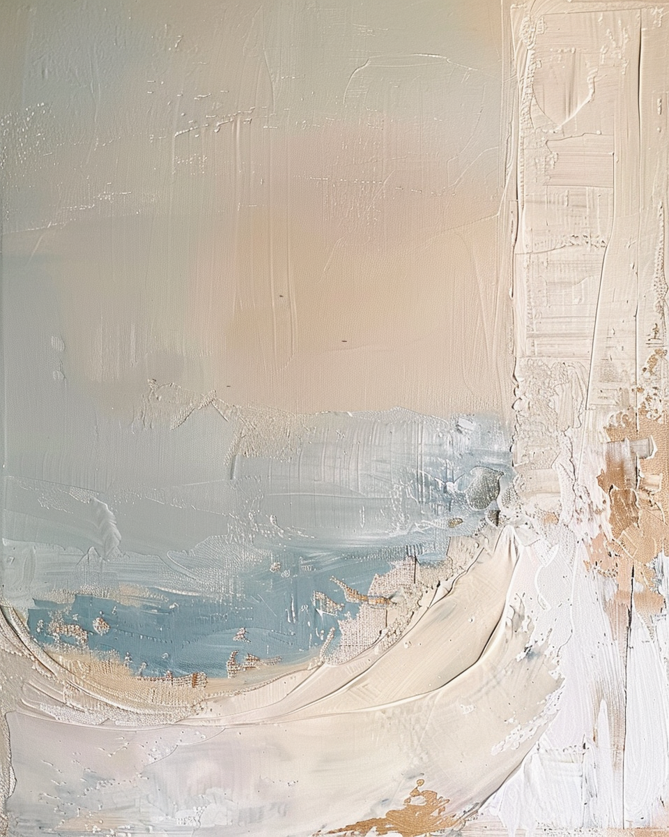 Blue Ocean Abstract Triptych - Hand Painting