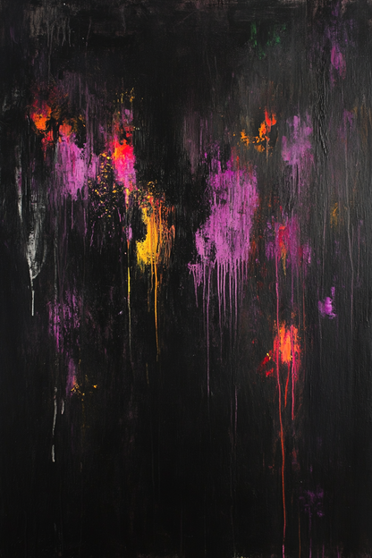 Purple Abstract Triptych