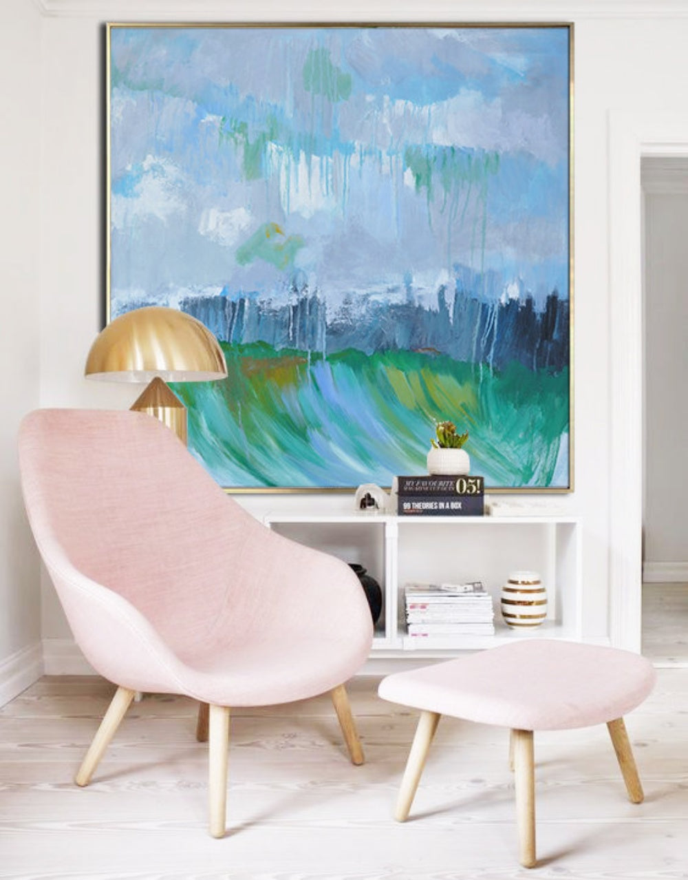Peace on Stormy Seas - Kline Collective Green Wall Art