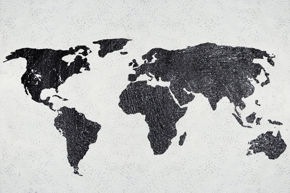 The World - Kline Collective Schwarz-Weiß-Gemälde