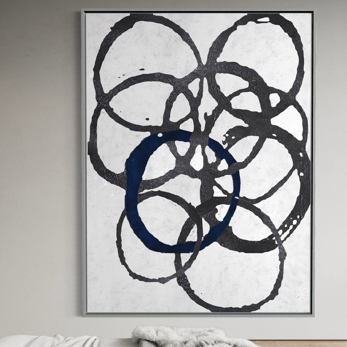 Circles and Charcoal - Kline Collective Home Office Wall Art