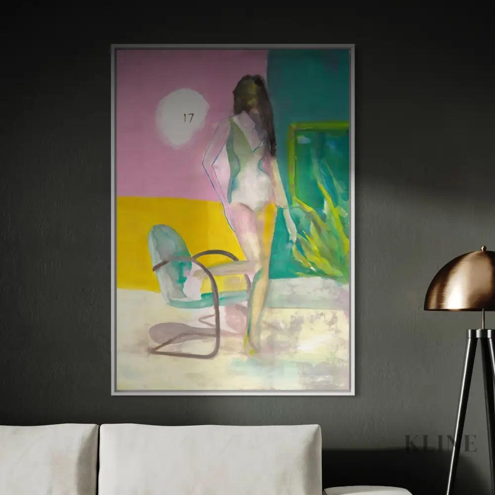17 Bazaar II by Victoria Verbaan, hand-painted canvas painting showcasing vibrant figurative art for stylish interiors.