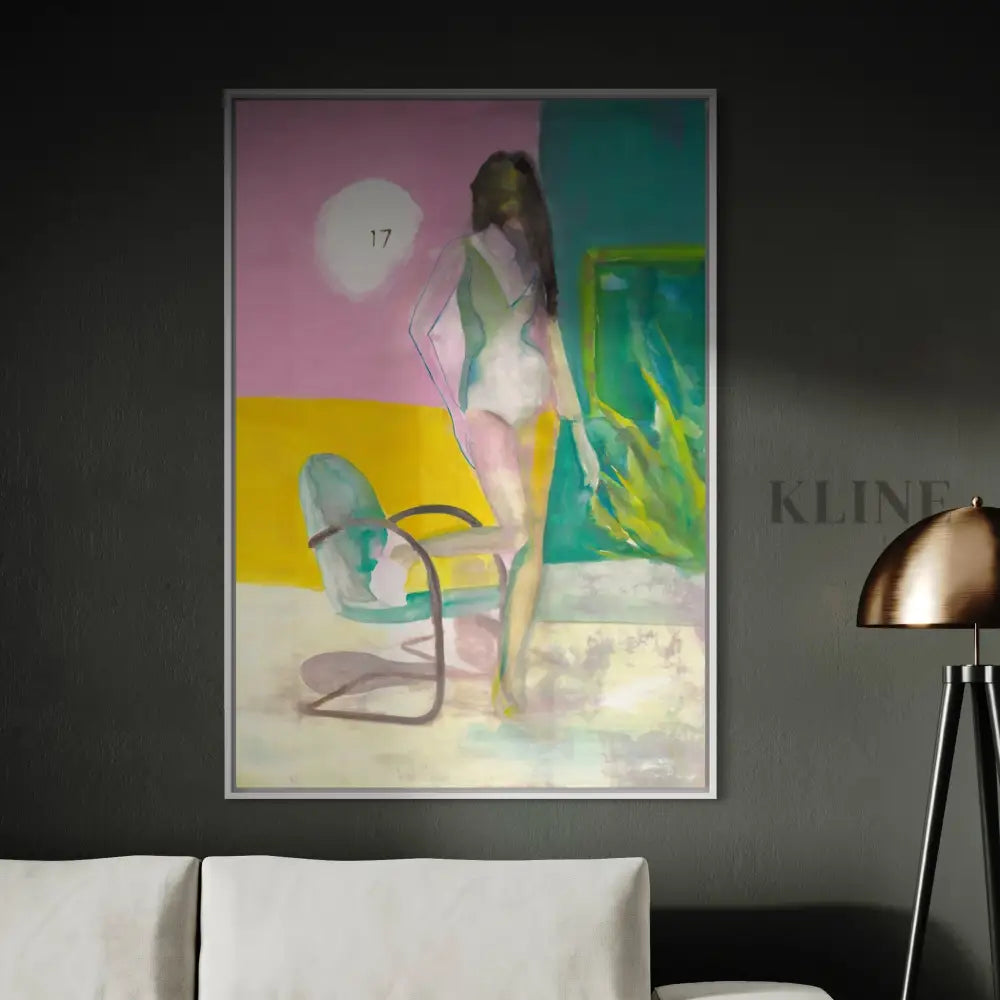 17 Bazaar II by Victoria Verbaan, hand-painted canvas painting showcasing vibrant figurative art for stylish interiors. 