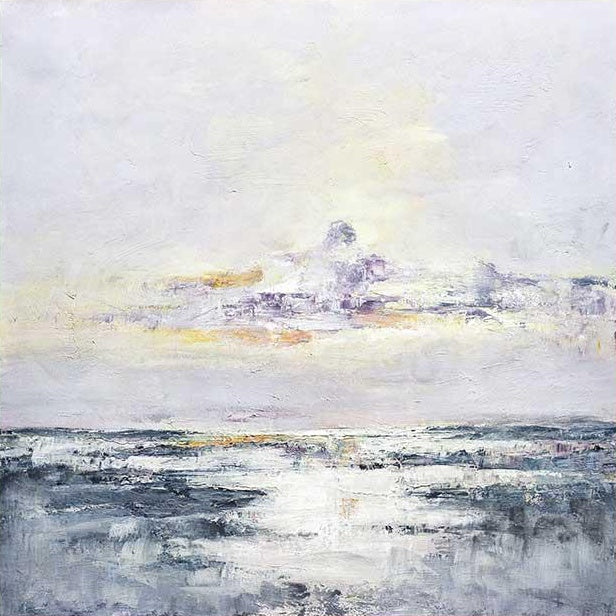 Lake and Plain Brighten - Hand Painting 