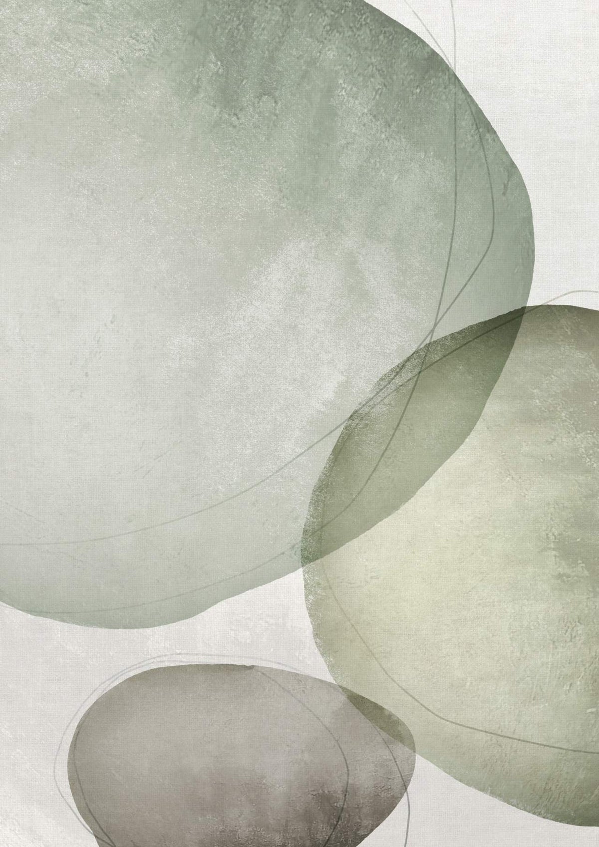 Sage Green Circles - Hand Painting
