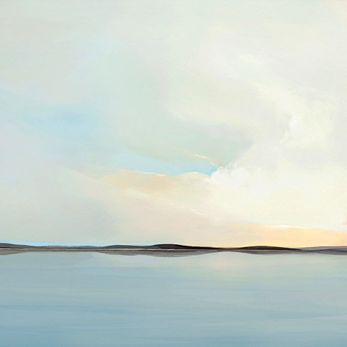 Tranquility Found - Hand Painting Cream Wall Art