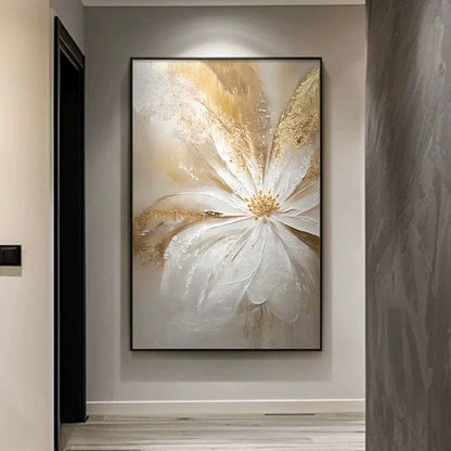 黄金の抽象的な花柄