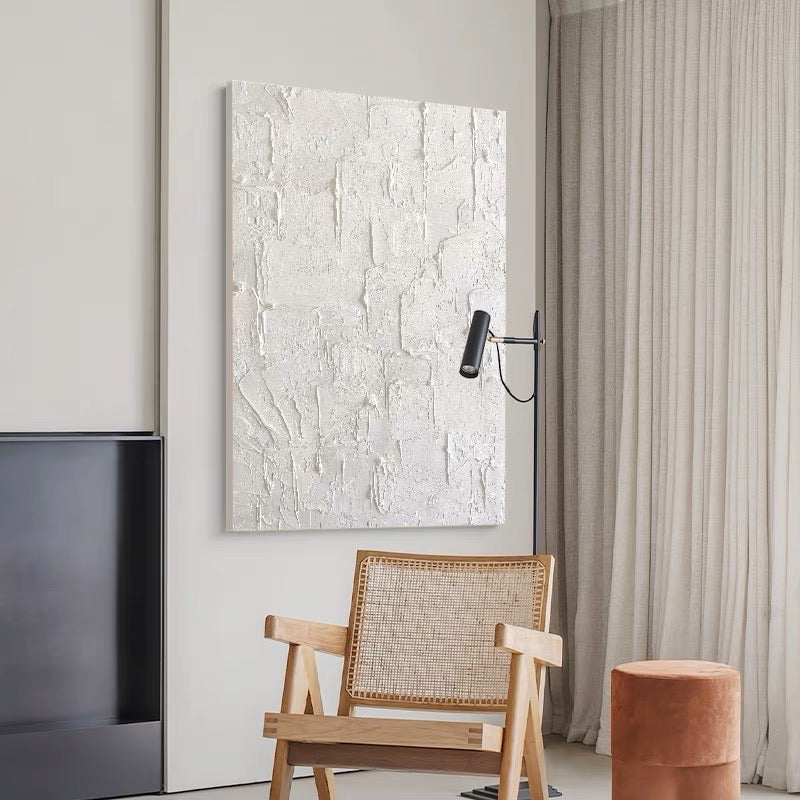 Clean - Hand Painting White Wall Art