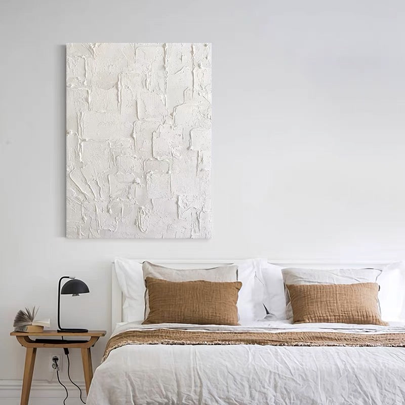 Clean - Hand Painting White Wall Art