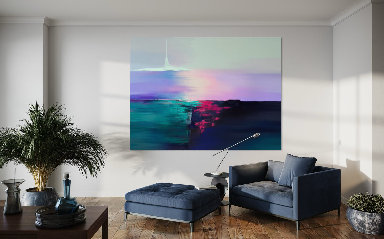 Color Flow Blue Wall Art