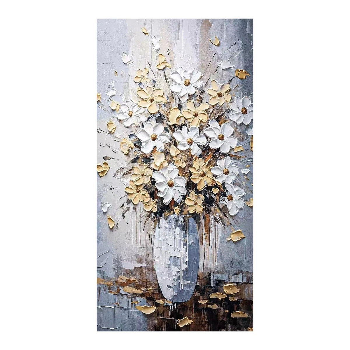 Elegant Floral Vase - Hand Painting