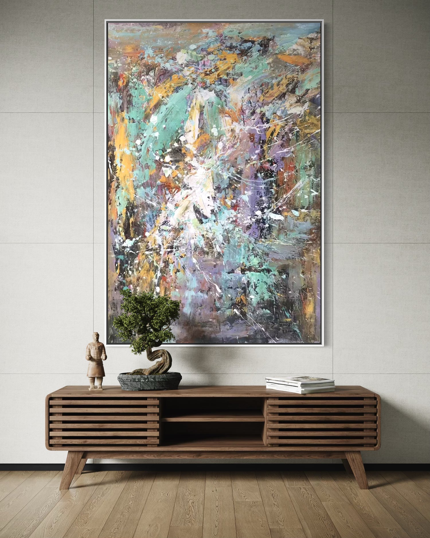 Ephemeral Burst Art mural coloré