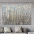 Abstract artwork depicting a forest in spring with vibrant colors and dynamic textures, enhancing any living space.