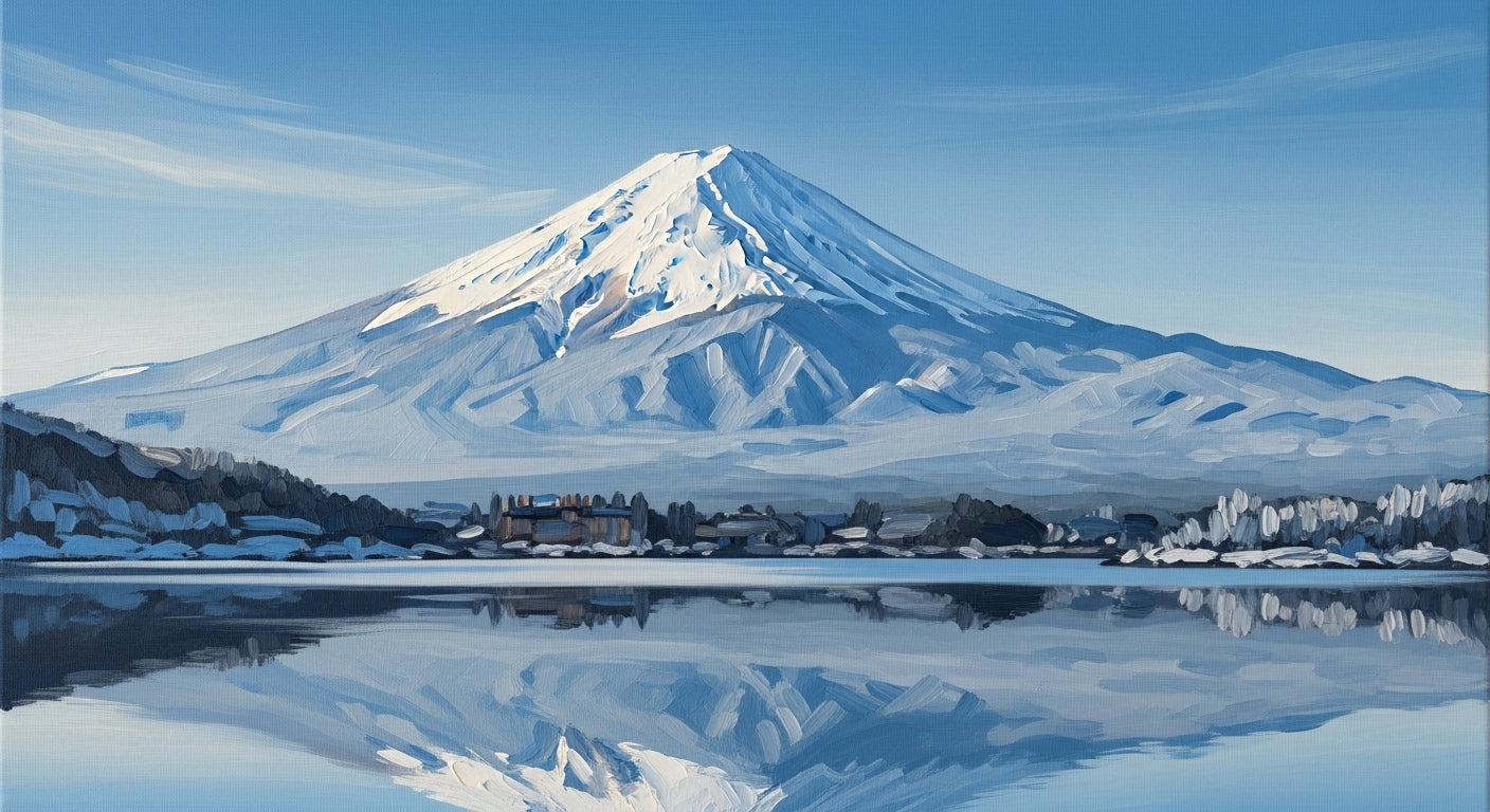 Fuji Mountain Painting Ampio