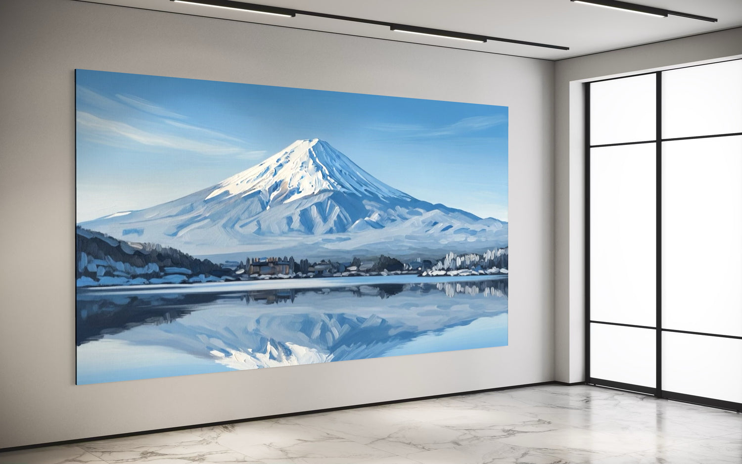 Fuji Mountain Painting Ampio