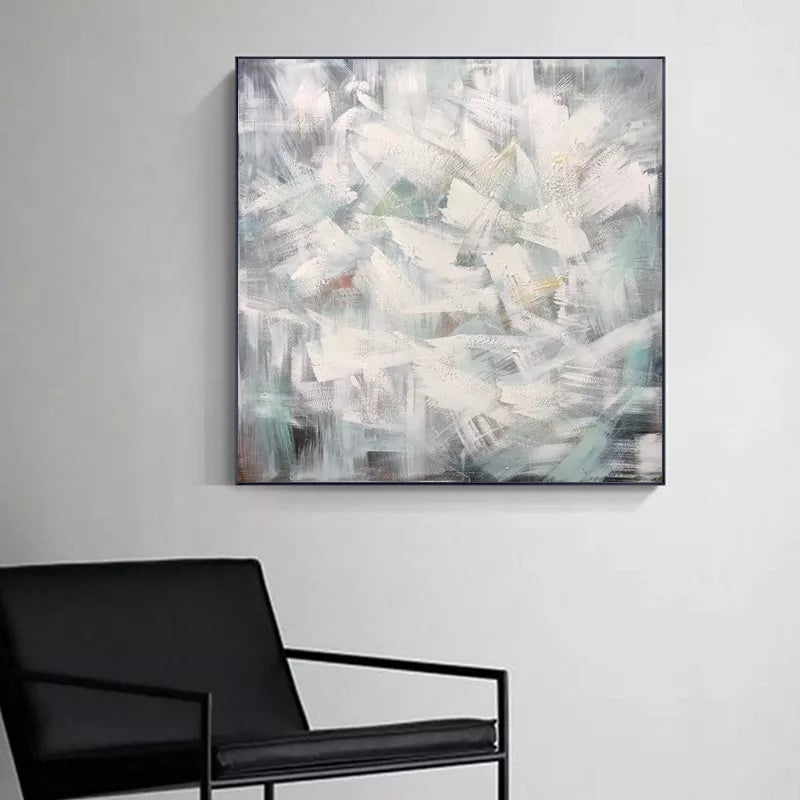 Leisurely - Hand Painting White Wall Art