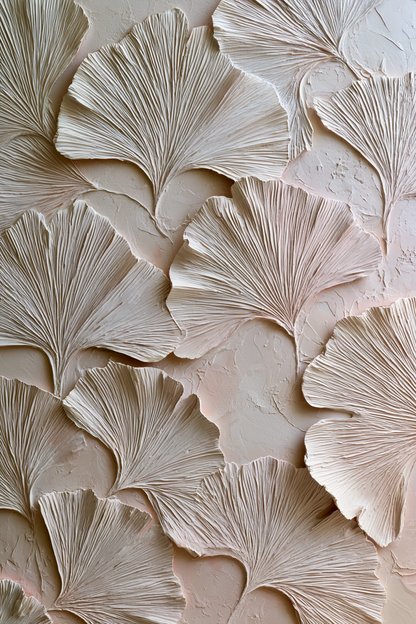 Ginkgo Relief in Soft Ivory