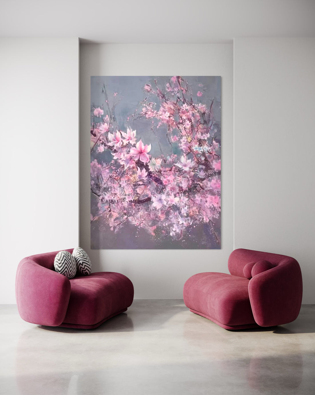 Glimmer of Sakura - Hand Painting