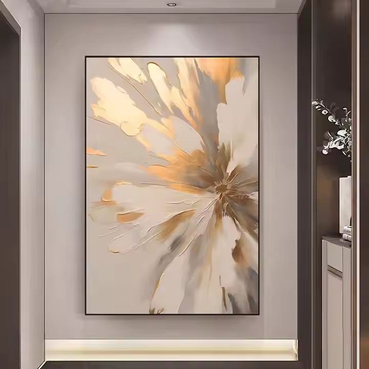 Gouden abstract bloemen