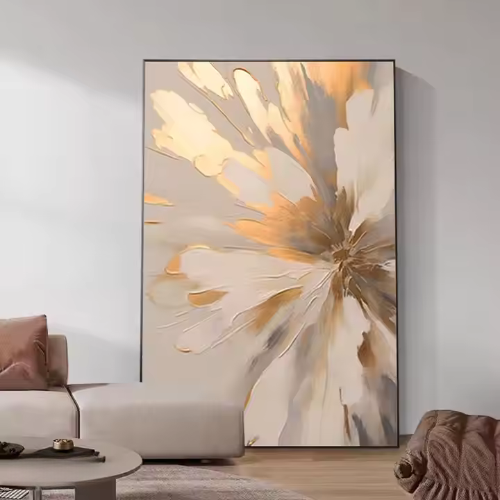 Golden Abstract Floral