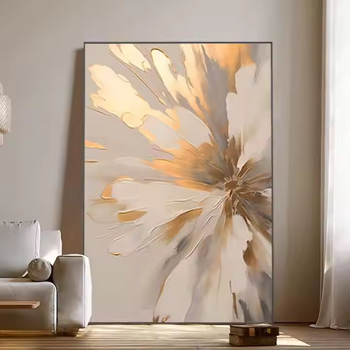 Golden Abstract Floral