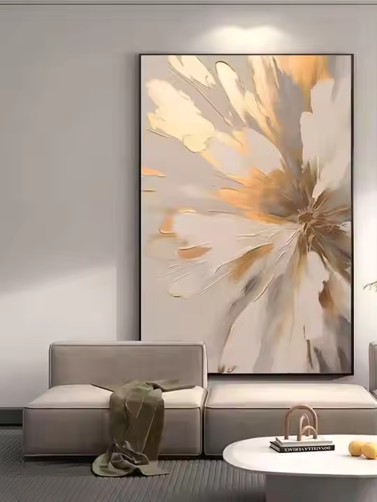 Golden Abstract Floral