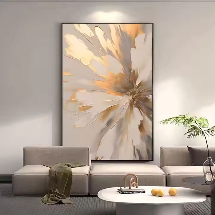 Golden Abstract Floral