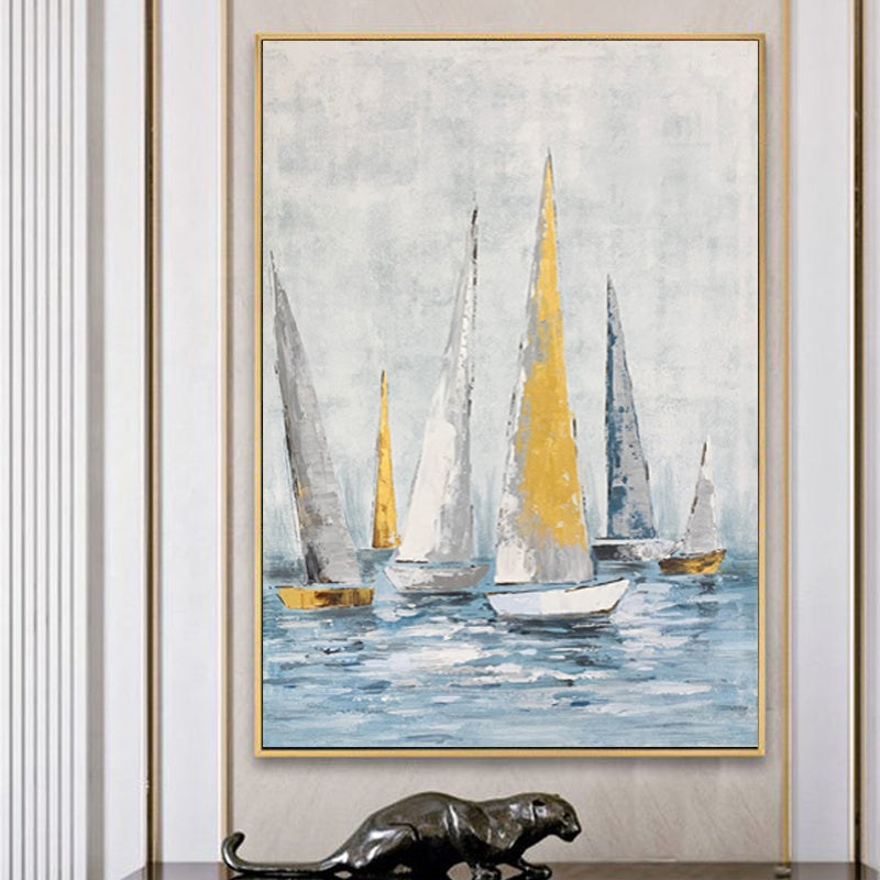 Regatta Seascape Oil Painting - Kline Collective 