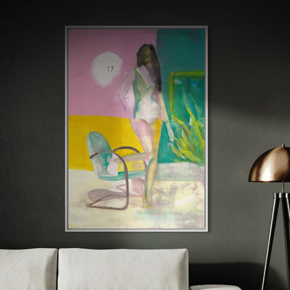 17 Bazaar II by Victoria Verbaan, hand-painted canvas painting showcasing vibrant figurative art for stylish interiors.