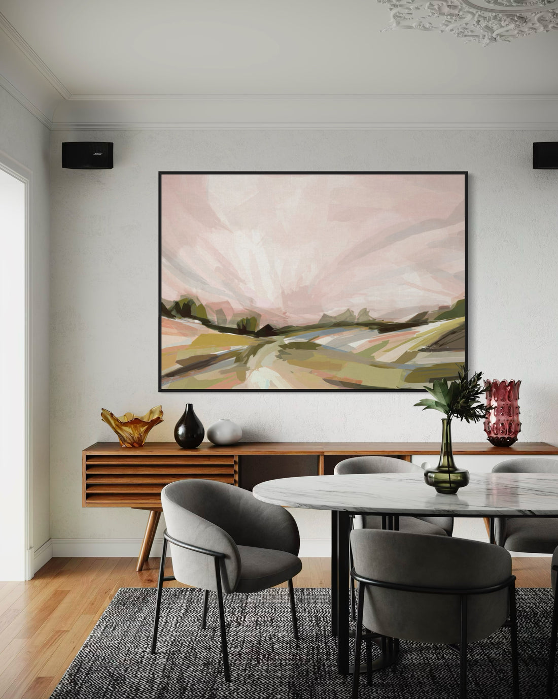 Harvest Sunset - Hand Painting