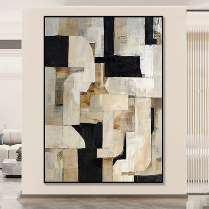 Wabi-Sabi Abstract Art in Beige