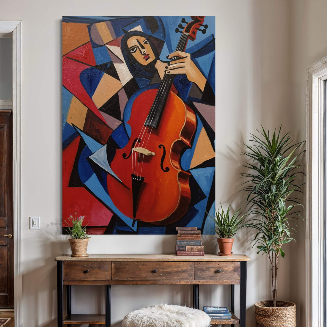 Abstract Cello - Hand Painting