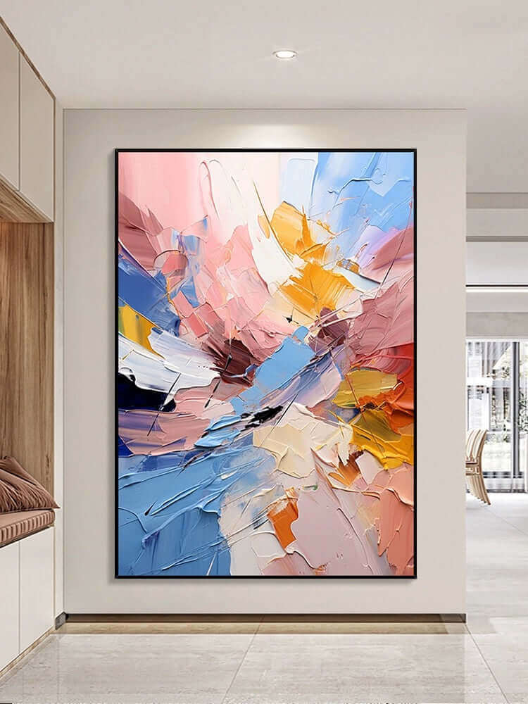 Multicolored Textured Wall Art - Hand Painting