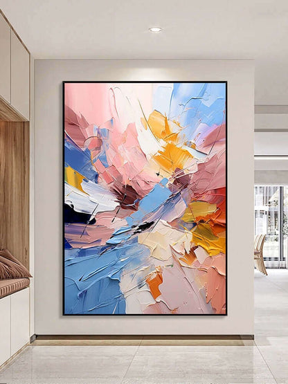 Multicolored Textured Wall Art - Hand Painting